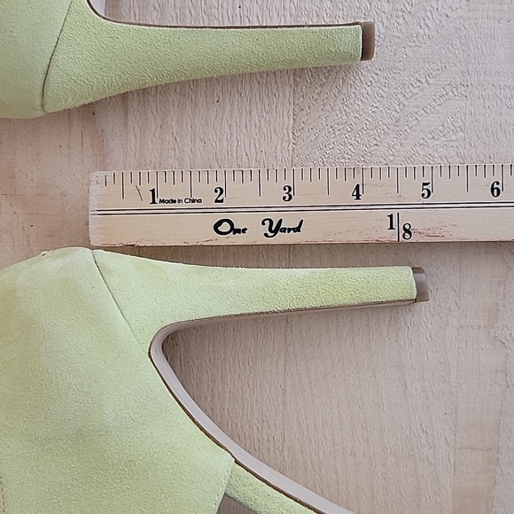 BCBGENERATION sz7.5 Helara Lime Green Leather Platform - Picture 5 of 13